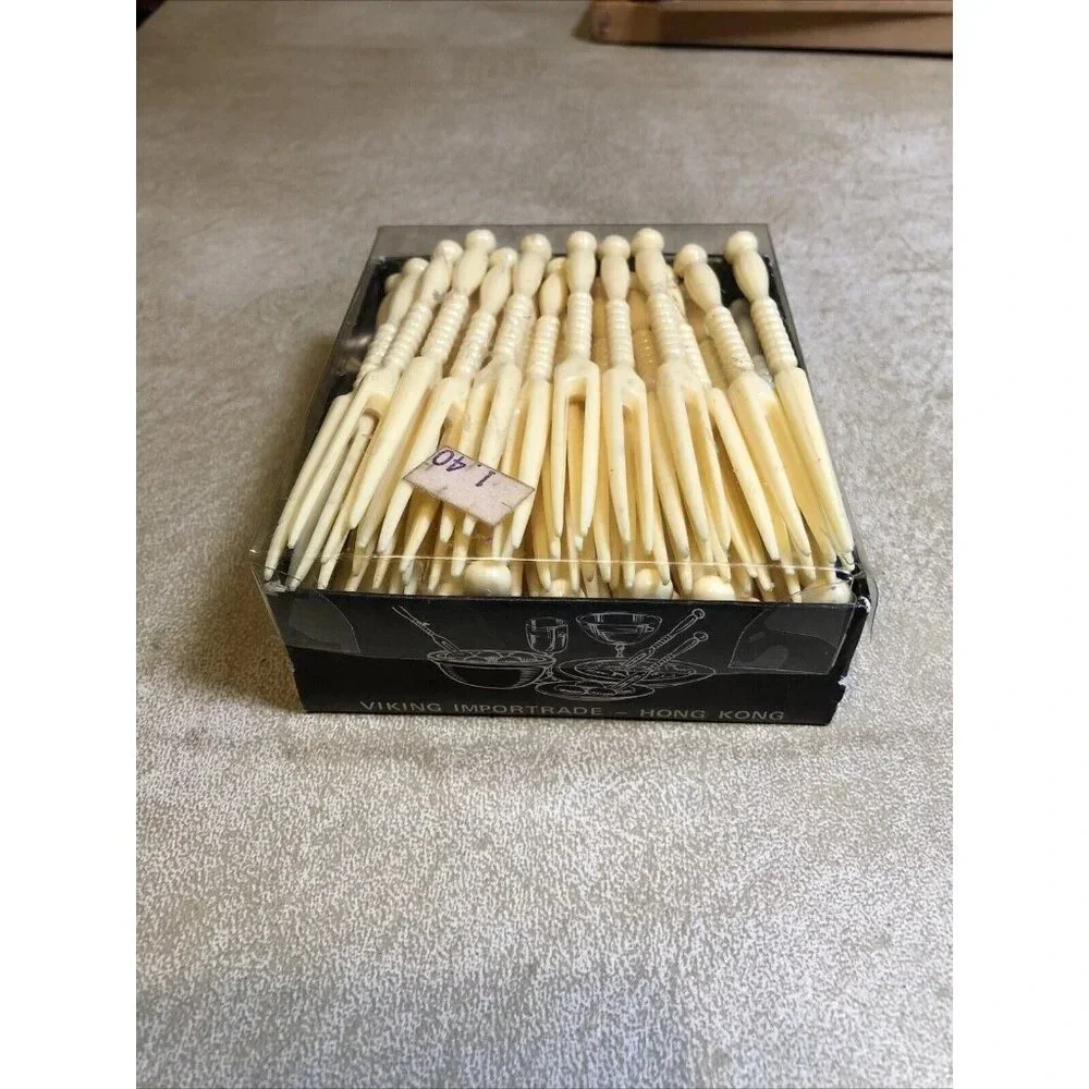Vintage Set 60‎ Ivory Coast Hors D'Oeuvres Cocktail Picks Viking Importrade